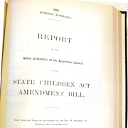 Report of the Select Committee of the Legislative Council on the State Children Act Amendment Bill